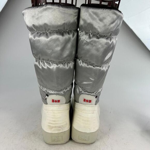 Pajar Women'S Fay II Waterproof Boot US 10 L White Gray Pom Puffer Snow Boots - Picture 5 of 14